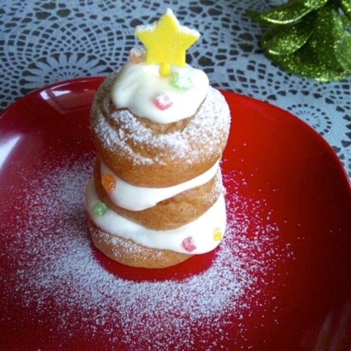 プチシューで ホワイトクリスマスツリー レシピ 作り方 By Nini 楽天レシピ